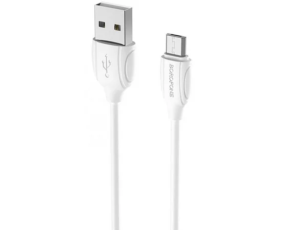 Дата кабель Borofone BX19 USB to MicroUSB (1m) Белый