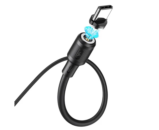 Дата кабель Hoco X52 "Sereno magnetic" USB to Type-C (1m) Черный