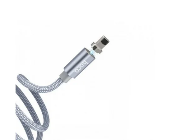Дата кабель Hoco Magnetic U40А плетеный USB to Type-C (1m) Серый
