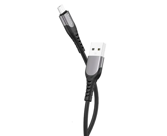 Дата кабель Hoco U80 "Cool silicone" MicroUSB (1М) Черный