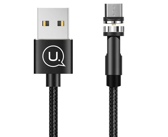 Дата кабель USAMS US-SJ473 U59 Type-C Rotatable Magnetic (1m) Черный