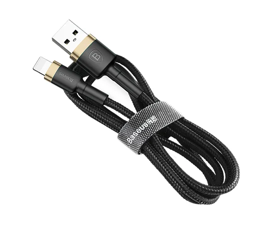 Дата кабель Baseus Cafule Lightning Cable 2A (3m) Золотой / Черный