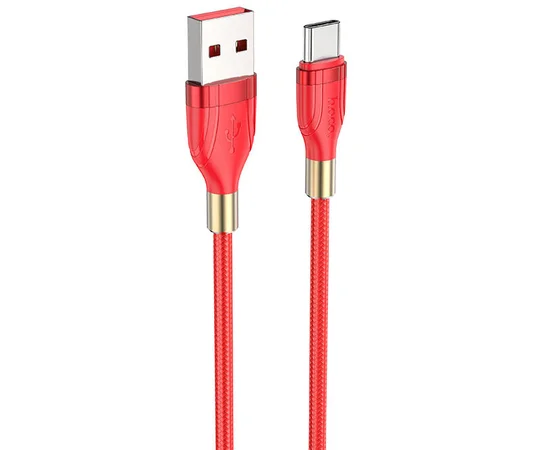 Дата кабель Hoco U92 "Gold collar" Type-C (1.2 m) Красный