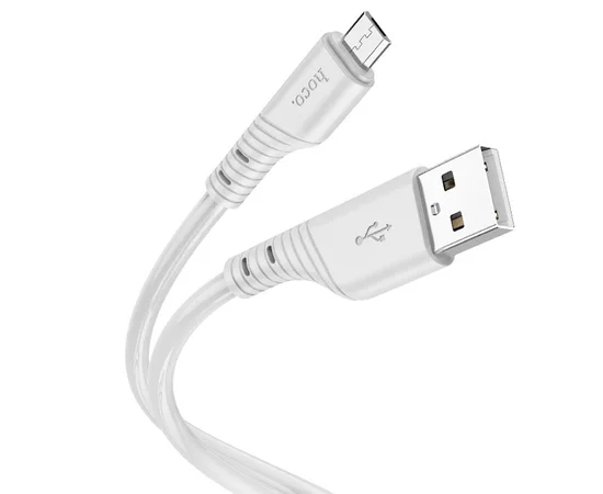 Дата кабель Hoco X97 Crystal color USB to MicroUSB (1m) Light gray