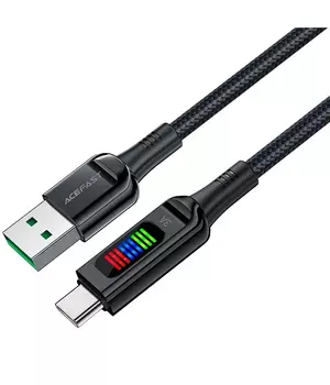 Дата кабель Acefast C7-04 USB-A to USB-C zinc alloy Black