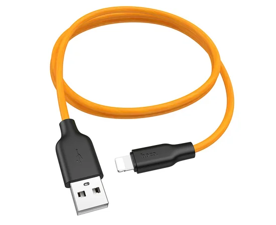 Дата кабель Hoco X21 Plus Silicone Lightning Cable (2m) Black / Orange