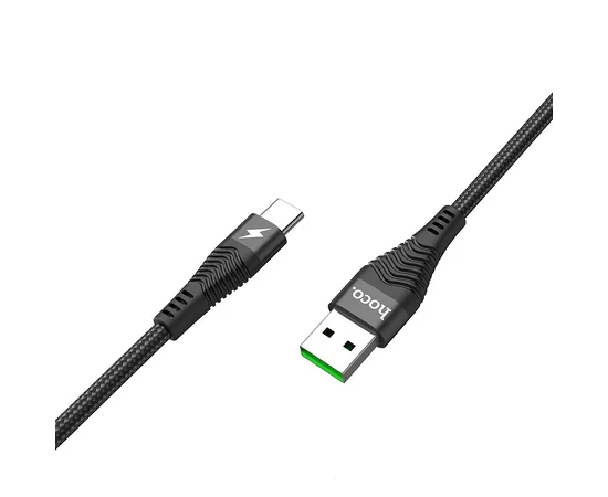 Дата кабель Hoco U53 Flash Type-C Cable (5A) (1.2m) black