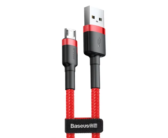 Дата кабель Baseus Cafule MicroUSB Cable 2.4A (1m) (CAMKLF-B) Червоний
