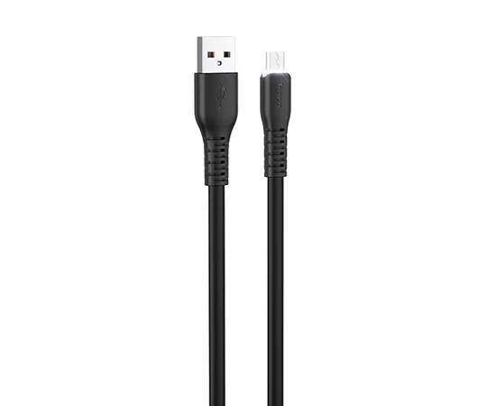 Дата кабель Hoco X44 "Soft Silicone" USB to MicroUSB (1m) Черный