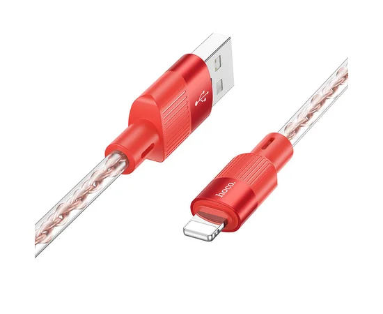 Дата кабель Hoco X99 Crystal Junction USB to Lightning (1.2m) Red