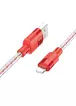 Дата кабель Hoco X99 Crystal Junction USB to Lightning (1.2m) Red