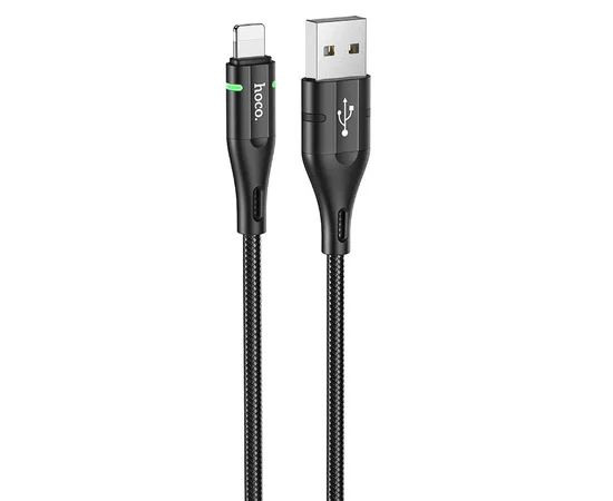 Дата кабель Hoco U93 "Shadow" Lightning (1.2 m) Черный