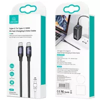 Дата кабель USAMS US-SJ524 U71 Type-C to Type-C PD 100W (1.2m) Black