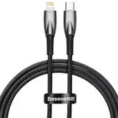 Дата кабель Baseus Glimmer Series Fast Charging Cable Type-C to Lightning 20W 1m (CADH000001) Black
