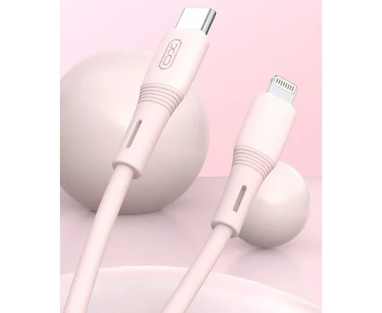 Дата кабель Hoco X97 Crystal color Type-C to Lightning 20W (1m) Light pink