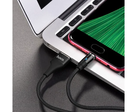 Дата кабель Hoco U76 "Fresh magnetic" MicroUSB (1.2m) Черный