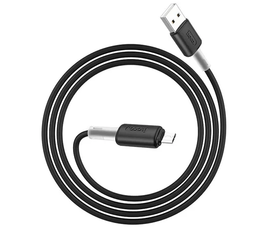 Дата кабель Hoco X48 "Soft" MicroUSB (1m) Черный