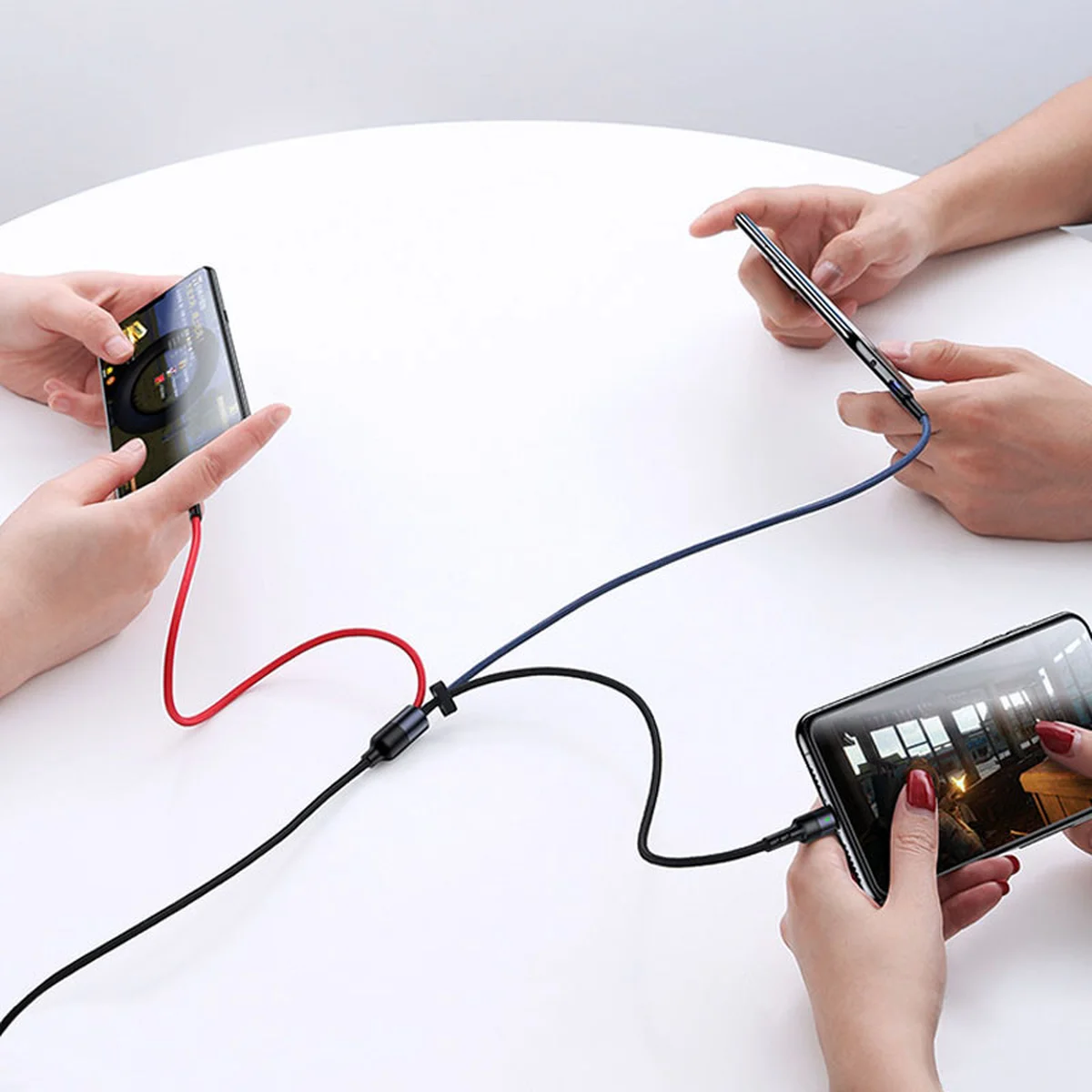 Дата кабель Usams US-SJ412 U26 3in1 USB to Combo 2A (3m) Черный