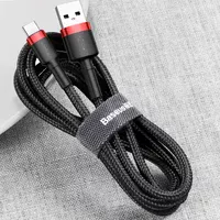 Дата кабель Baseus Cafule Type-C Cable 2A (2m) Black / Red