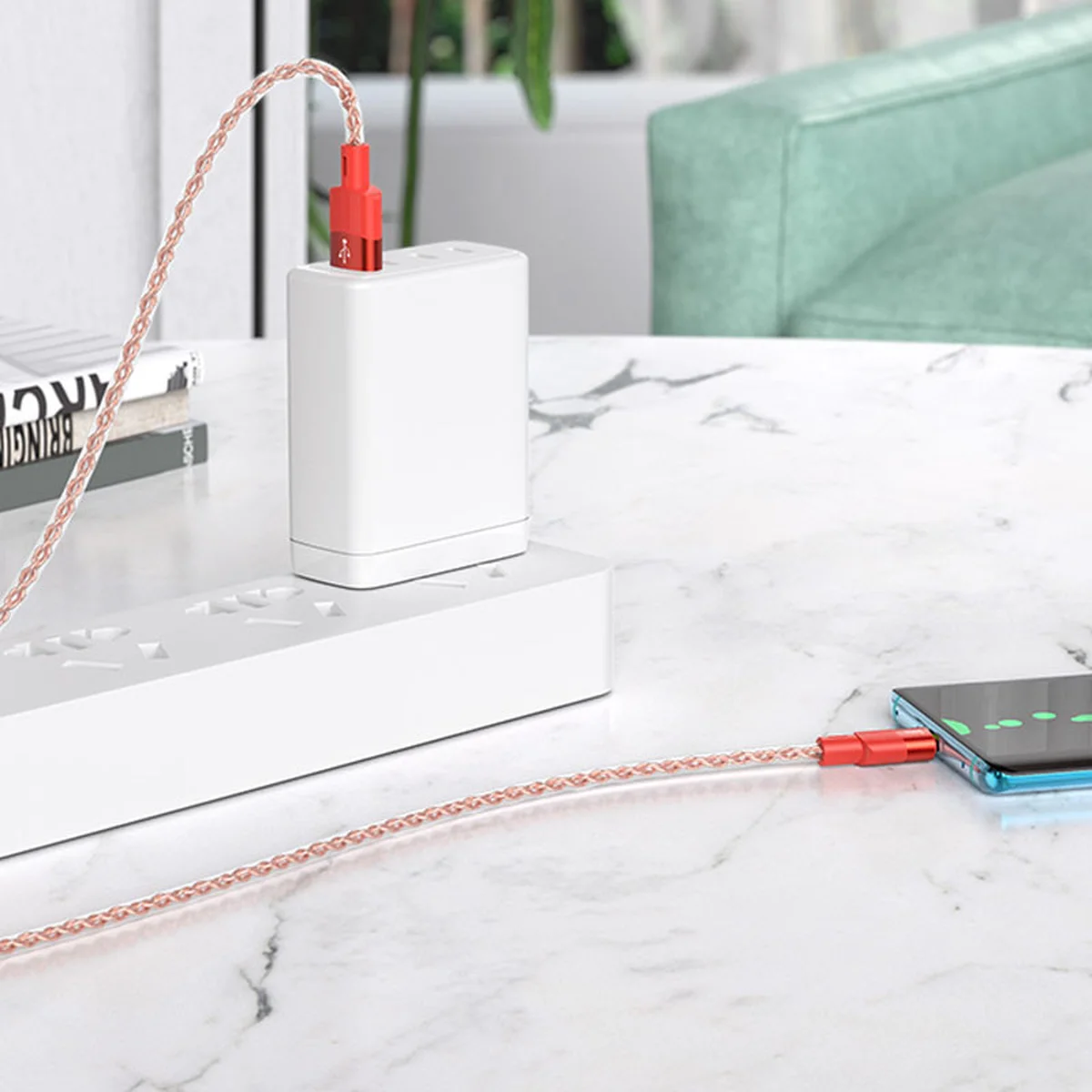 Дата кабель Hoco X99 Crystal Junction USB to Type-C (1.2m) Red