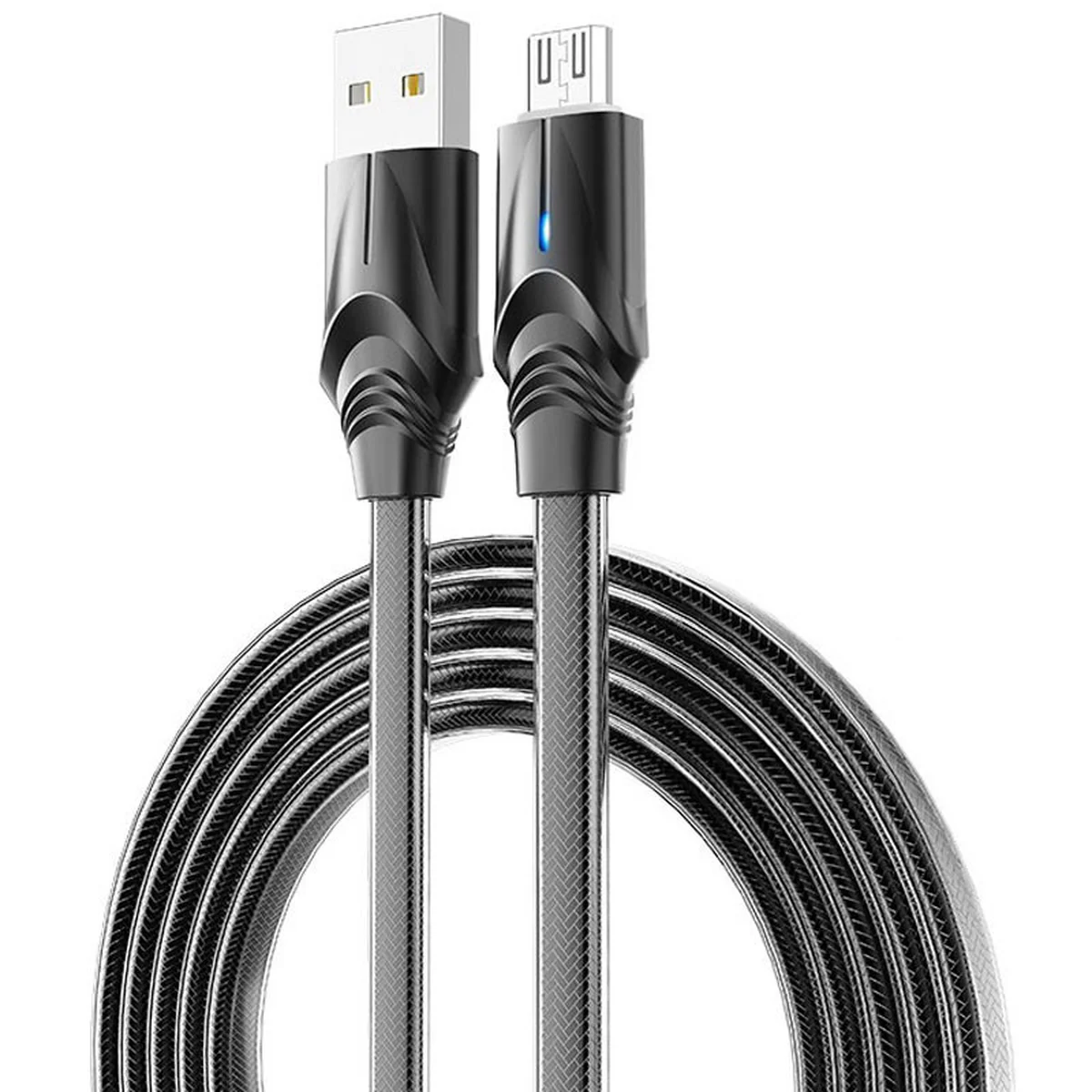 Дата кабель Borofone BU12 Synergy USB to MicroUSB (1.2m) Чорний