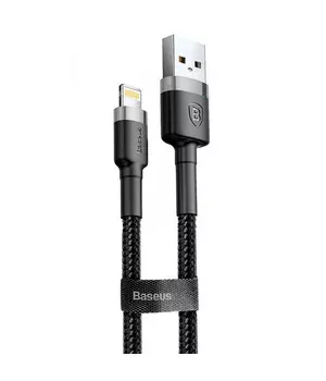 Дата кабель Baseus Cafule Lightning Cable 2.4A (1m) Серый / Черный Дата кабель Baseus Cafule Lightning Cable 2.4A (1m) Серый / Черный