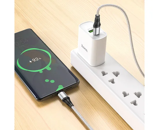 Дата кабель Hoco X50 "Excellent" Type-C to Type-C (2m) Серый