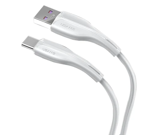 Дата кабель Usams US-SJ376 U38 Type-C 5A Fast Charging & Data Cable 1m Белый