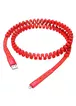 Дата кабель Hoco U78 "Cotton treasure elastic" lightning (1.2М) Красный