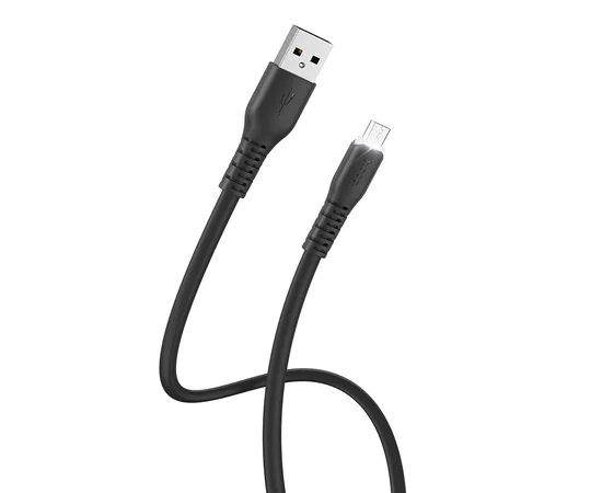 Дата кабель Hoco X44 "Soft Silicone" USB to MicroUSB (1m) Черный