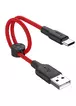 Дата кабель Hoco X21 Plus Silicone Type-C Cable (0.25m) Black / Red