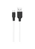 Дата кабель Hoco X21 Plus Silicone MicroUSB Cable (1m) Чорний / Білий