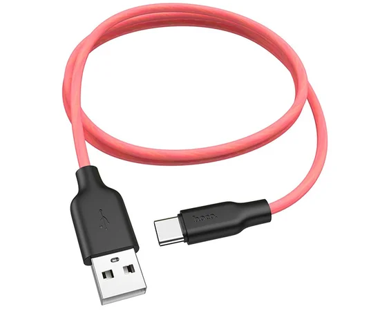 Дата кабель Hoco X21 Plus Fluorescent Silicone Type-C Cable (1m) Красный