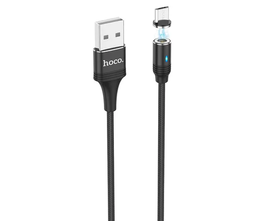 Дата кабель Hoco U76 "Fresh magnetic" MicroUSB (1.2m) Черный