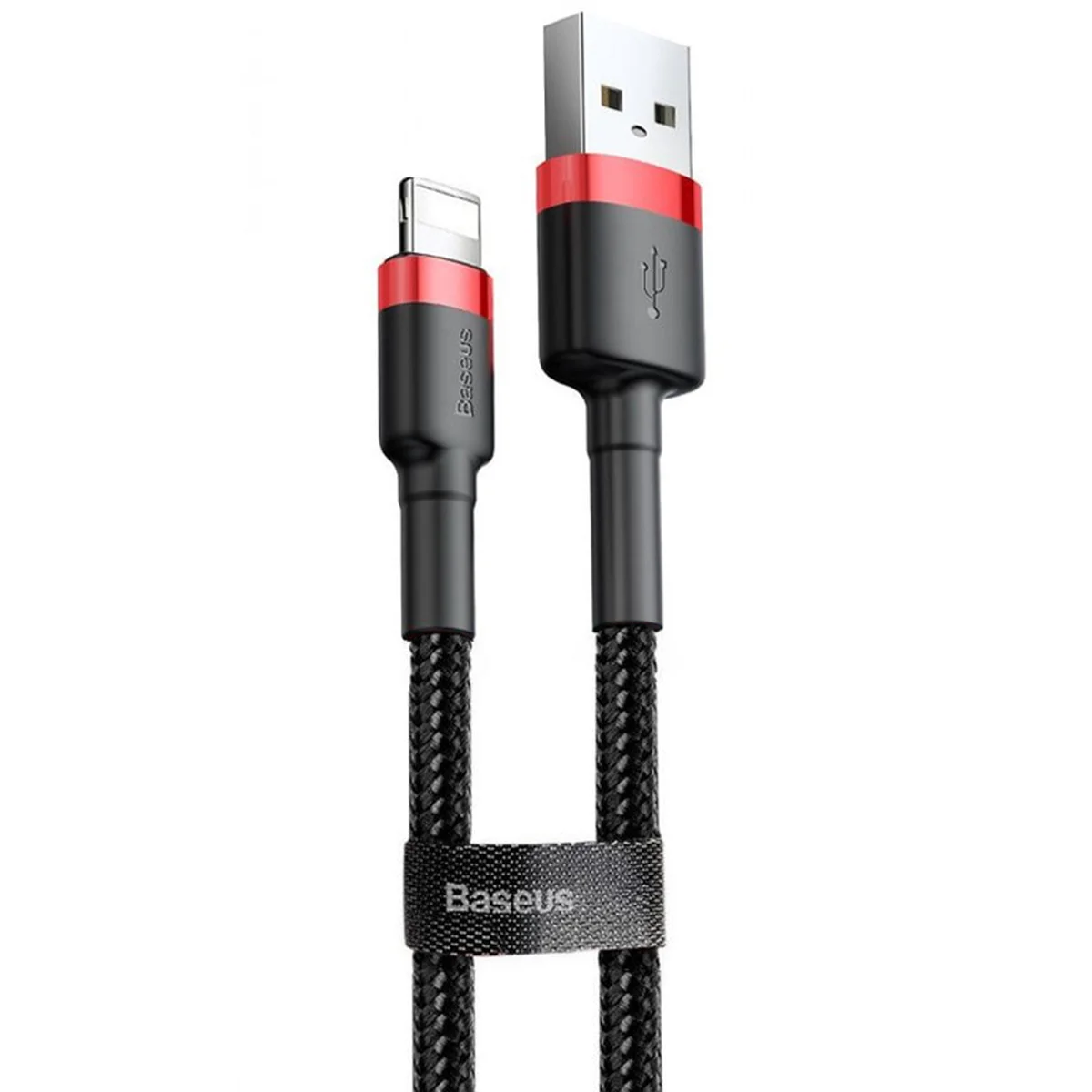Дата кабель Baseus Cafule Lightning Cable 2.4A (1m) Червоний / Чорний