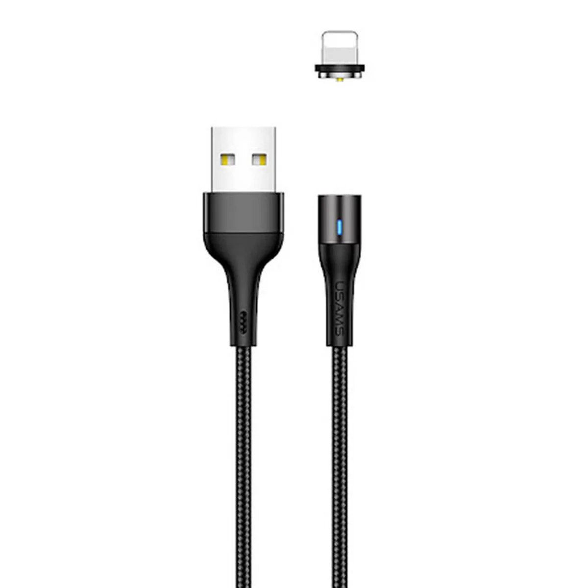 Дата кабель USAMS US-SJ336 U29 Magnetic USB to Lightning (2m) Чорний