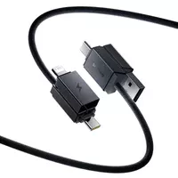Дата кабель Baseus Versatile Two-for-Two USB/Type-C to Type-C/Lightning 60W (2m) (P10383000) Cluster Black