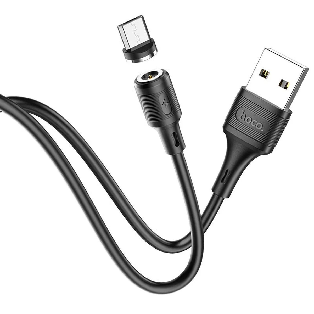 Дата кабель Hoco X52 "Sereno magnetic" USB to MicroUSB (1m) Чорний
