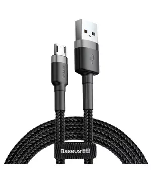 Дата кабель Baseus Cafule MicroUSB Cable 2.4A (1m) Серый / Черный