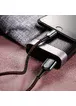 Дата кабель Baseus C-shaped (зі світловим індикатором) USB to Lightning 2.4A (1m) Чорний