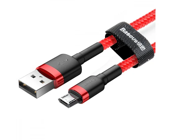 Дата кабель Baseus Cafule MicroUSB Cable 2.4A (1m) (CAMKLF-B) Червоний