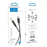 Аудіо кабель Aux Hoco UPA19 3.5mm to Type-C (1m) Black