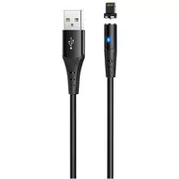 Дата кабель Hoco X60 Silicone Magnic USB to MicroUSB (1m) Чорний
