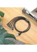 Дата кабель Borofone BX72 USB to 4in1 (Lightning/Lightning/MicroUSB/Type-C) (1m) Черный