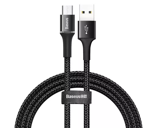 Дата кабель Baseus Halo Data Micro USB Cable 3A (1m) Чорний