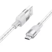 Дата кабель Hoco X99 Crystal Junction USB to MicroUSB (1.2m) Gray