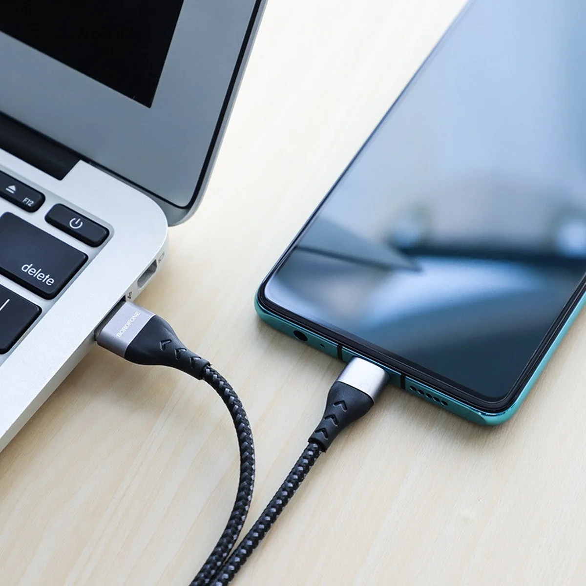 Дата кабель Borofone BU11 Tasteful USB to Type-C (1.2m) Черный