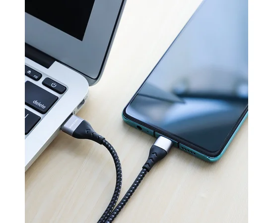 Дата кабель Borofone BU11 Tasteful USB to Type-C (1.2m) Чорний