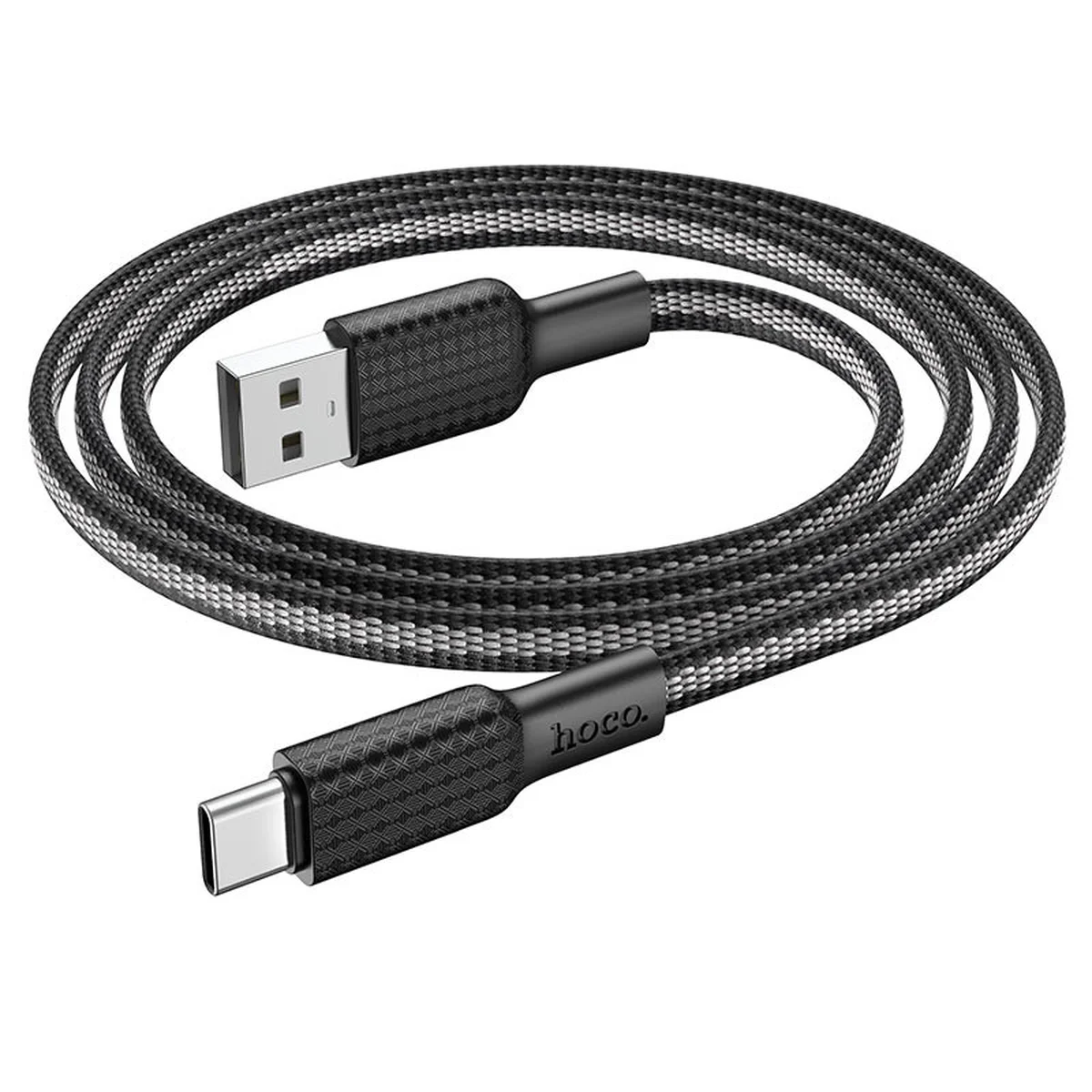 Дата кабель Hoco X69 Jaeger USB to Type-C (1m) Black / White