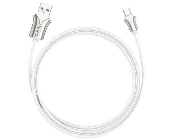 Дата кабель Hoco U67 "Soft Silicone" MicroUSB (1.2m) Белый